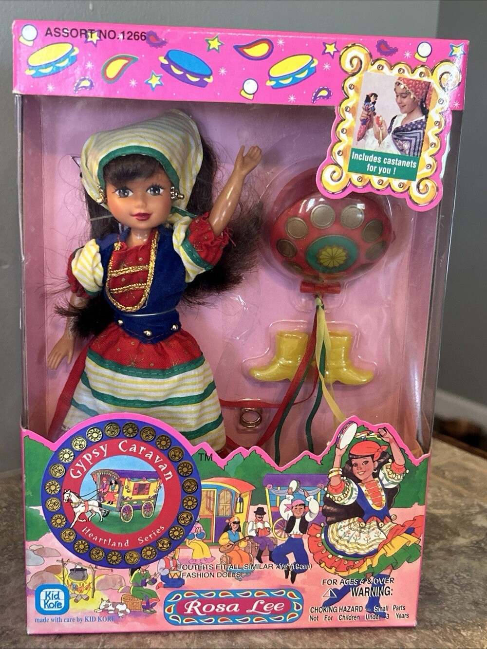 Vtg 90s Kid Kore Rosa Lee Gypsy Caravan Doll Brunette Hair Heartland Series 1266